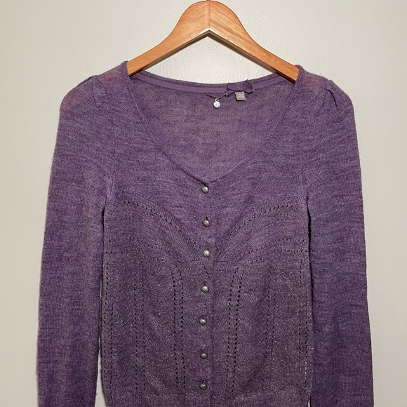 Anthropologie Sparkle Cardigan Sweater - Picture 2 of 6
